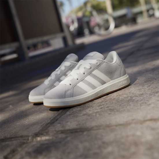 Детски маратонки Adidas Grand Court 00S Trainers Juniors Сиво/Гума Adidas Grand Court 00S Trainers Juniors Сиво/Гума Детски маратонки