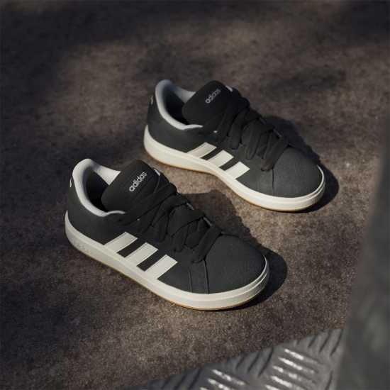 Adidas Grand Court 00S Trainers Juniors Черно/Гума Детски маратонки