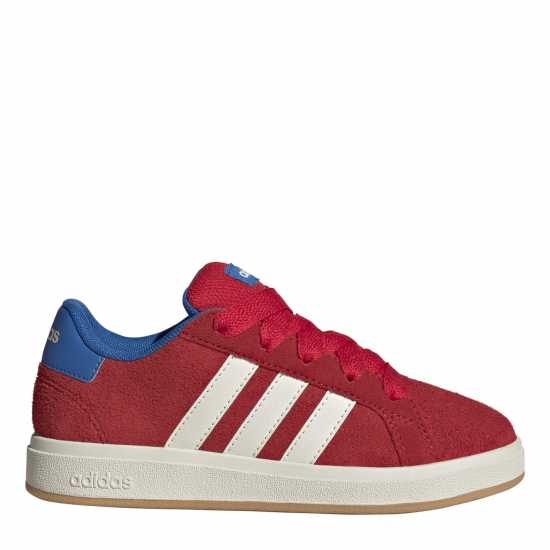 Adidas Grand Court 00S Trainers Juniors Red/Gum Adidas Grand Court 00S Trainers Juniors Red/Gum