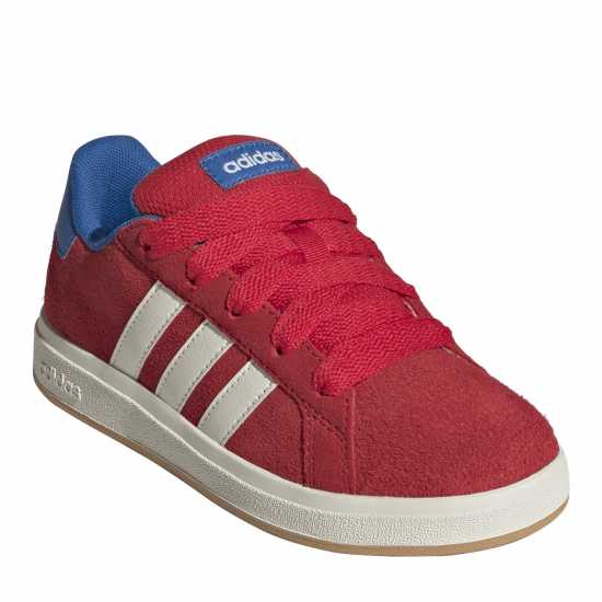 Adidas Grand Court 00S Trainers Juniors Red/Gum Adidas Grand Court 00S Trainers Juniors Red/Gum
