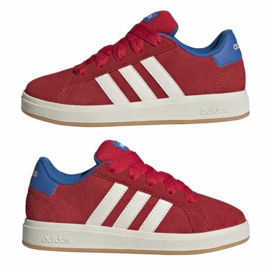 Adidas Grand Court 00S Trainers Juniors Red/Gum Adidas Grand Court 00S Trainers Juniors Red/Gum