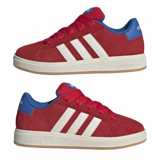 Adidas Grand Court 00S Trainers Juniors Red/Gum Adidas Grand Court 00S Trainers Juniors Red/Gum