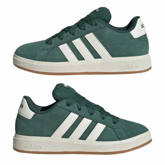 Adidas Grand Court 00S Trainers Juniors Green/Gum Детски маратонки