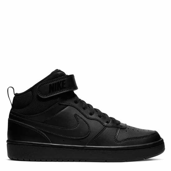 Nike Court Borough Mid 2 Big Kids' Shoe Трикратно черно Nike Court Borough Mid 2 Big Kids' Shoe Трикратно черно