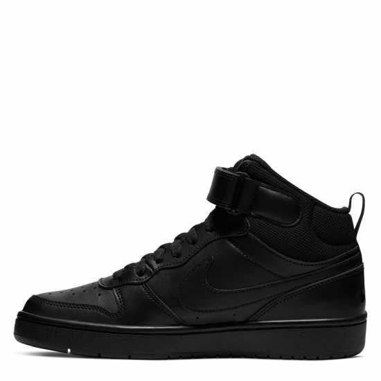 Nike Court Borough Mid 2 Big Kids' Shoe Трикратно черно Nike Court Borough Mid 2 Big Kids' Shoe Трикратно черно