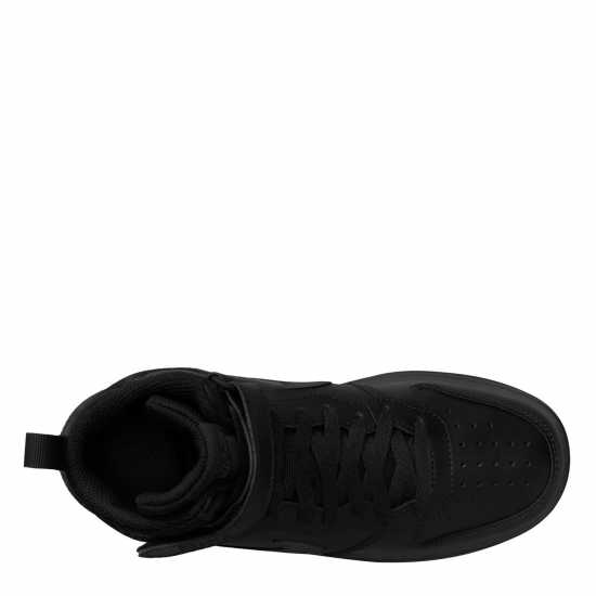 Nike Court Borough Mid 2 Big Kids' Shoe Трикратно черно Nike Court Borough Mid 2 Big Kids' Shoe Трикратно черно