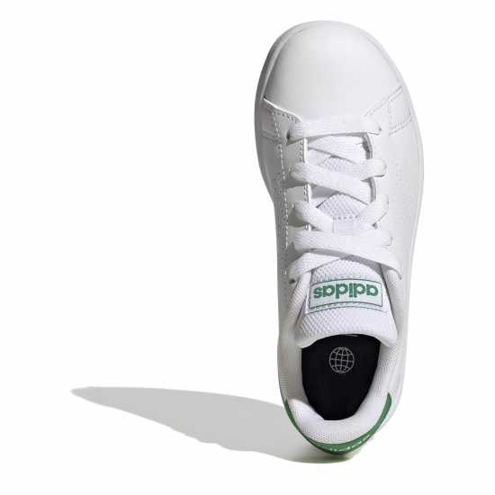 Adidas Advantage Lifestyle Trainers Juniors White/ green Детски маратонки