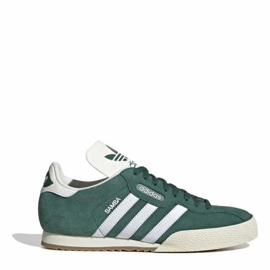 Adidas Samba Super Suede Trainers Junior Boys Зелено/Бяло 