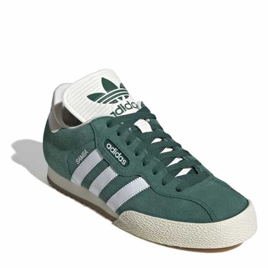 Adidas Samba Super Suede Trainers Junior Boys Зелено/Бяло 