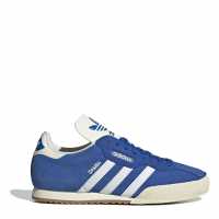 Adidas Samba Super Suede Trainers Junior Boys Blue/White 