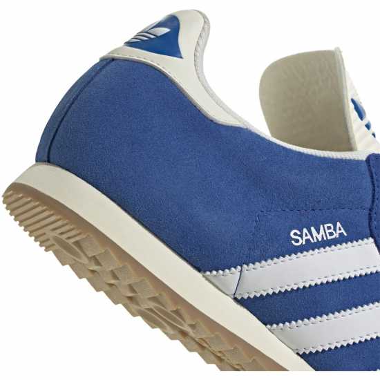 Adidas Samba Super Suede Trainers Junior Boys Blue/White 