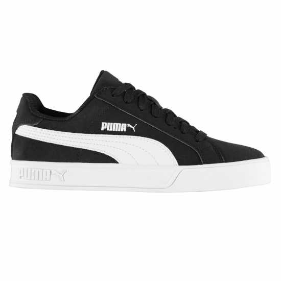 Puma Маратонки За Момчета Smash Vulc Junior Boys Trainers Черно/Бяло Детски маратонки