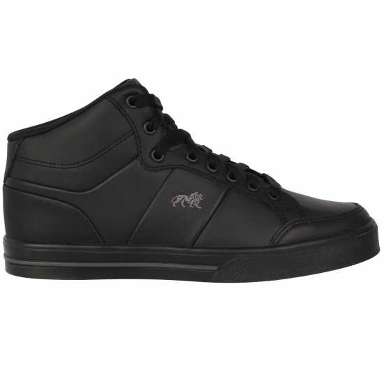 Lonsdale Младежки Маратонки Canons Junior Trainers Черно/Тъмно сиво Детски маратонки