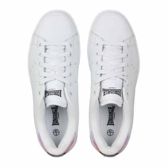 Детски маратонки Lonsdale Кожени Маратонки Leyton Leather Trainers Juniors Бяло Lonsdale Кожени Маратонки Leyton Leather Trainers Juniors Бяло Детски маратонки
