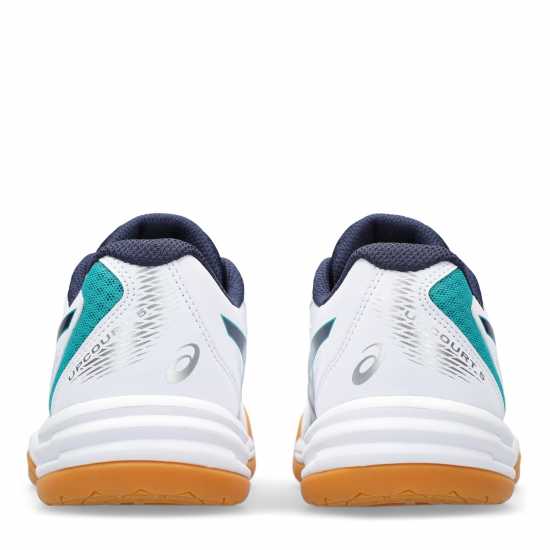 Asics Upcourt 5 Junior Indoor Court Shoes White/Blue Детски маратонки