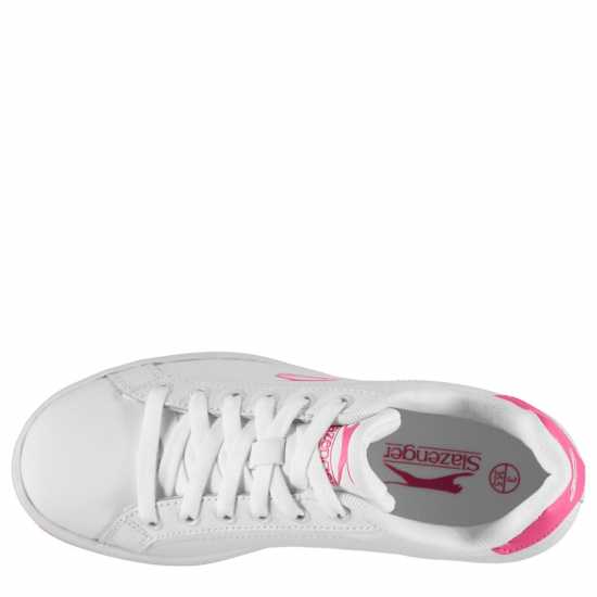 Slazenger Ash Lace Trainers Junior Бяло/Церизе Slazenger Ash Lace Trainers Junior Бяло/Церизе