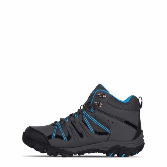 Gelert Туристически Обувки Horizon Mid Waterproof Juniors Walking Boots Charcoal/Blue Детски туристически обувки