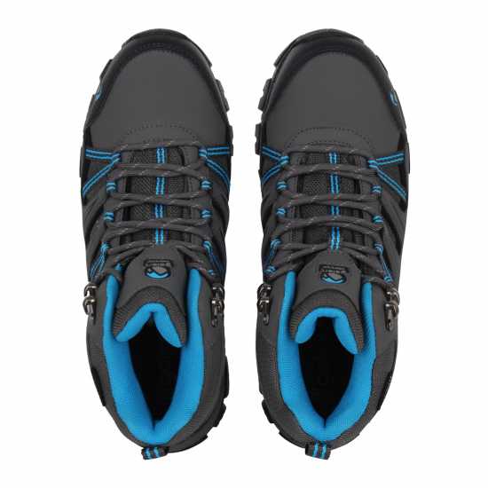 Gelert Туристически Обувки Horizon Mid Waterproof Juniors Walking Boots Charcoal/Blue Детски туристически обувки