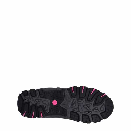 Gelert Туристически Обувки Horizon Mid Waterproof Juniors Walking Boots Charcoal/Pink Детски туристически обувки