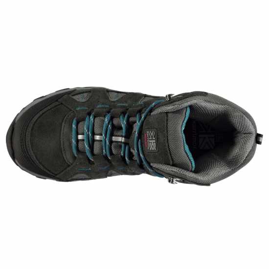 Karrimor Mount Mid Junior Waterproof Walking Shoes Grey/Teal Детски апрески