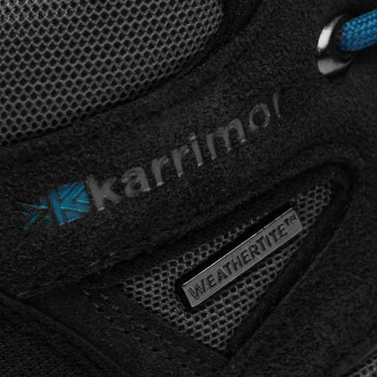 Karrimor Mount Mid Junior Waterproof Walking Shoes Grey/Teal - Детски апрески