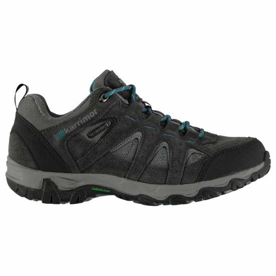 Karrimor Mount Low Junior Waterproof Walking Shoes Grey/Teal Детски апрески