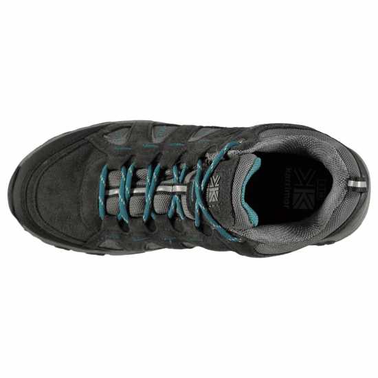 Karrimor Mount Low Junior Waterproof Walking Shoes Grey/Teal Детски апрески