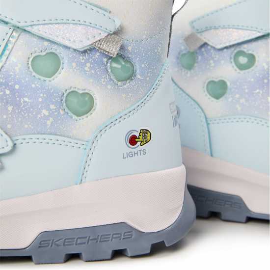 Skechers Double Strap Lighted Waterproof Mid Walking Shoes Unisex Kids  