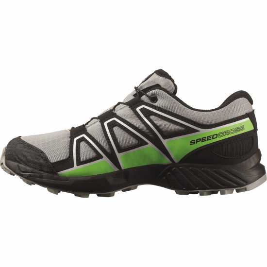 Salomon Маратонки За Бягане По Пътеки Speedcross Waterproof Trail Running Shoes Junior Сплав/Зелен 