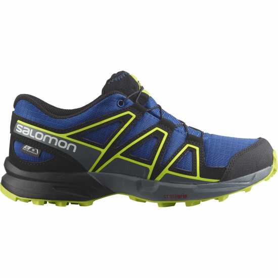 Salomon Маратонки За Бягане По Пътеки Speedcross Waterproof Trail Running Shoes Junior Син/Черен/Лайм 