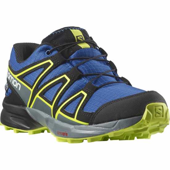 Salomon Маратонки За Бягане По Пътеки Speedcross Waterproof Trail Running Shoes Junior Син/Черен/Лайм 