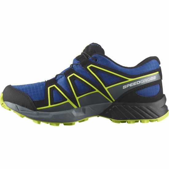 Salomon Маратонки За Бягане По Пътеки Speedcross Waterproof Trail Running Shoes Junior Син/Черен/Лайм 