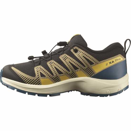 Salomon Xa Pro V8 Waterproof Trail Running Shoe Juniors Черно/Зелено 
