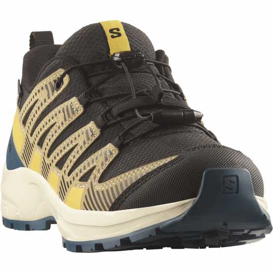 Salomon Xa Pro V8 Waterproof Trail Running Shoe Juniors Черно/Зелено 