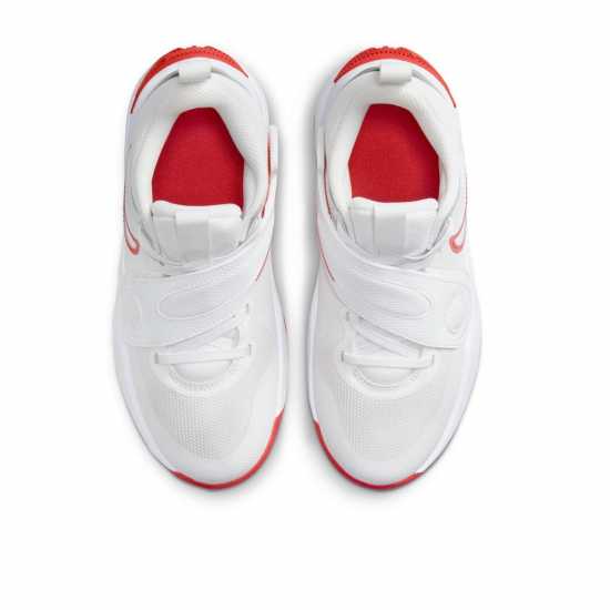 Nike Hustle D11 Junior Boys Basketball Trainers White/Red Мъжки баскетболни маратонки