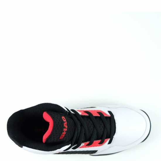 Shaq Bankshot Juniors Basketball Trainers White/Black/Red Детски маратонки