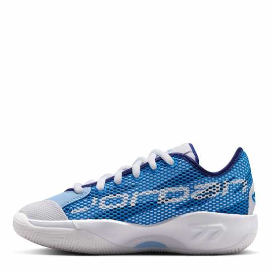 Air Jordan Kids' Basketball Trainers White/Blue 