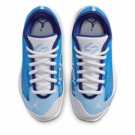 Air Jordan Kids' Basketball Trainers White/Blue 