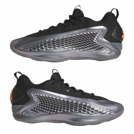 Adidas Unisex Kids' A Edwards Basketball Trainers Iron/Blk/Org 