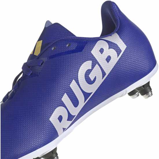 Adidas Junior Soft Ground Rugby Boots Blue/Silver Ръгби