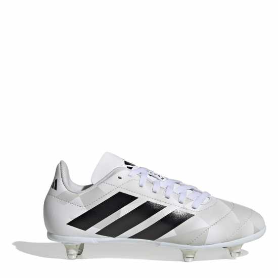 Adidas Junior Soft Ground Rugby Boots Бяло/Черно Adidas Junior Soft Ground Rugby Boots Бяло/Черно
