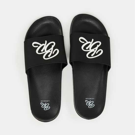 Born Rich Men's Barreca Slider Slippers Чернобял 