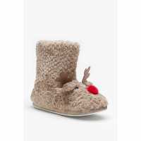 Christmas Reindeer Boot Slippers  Чехли