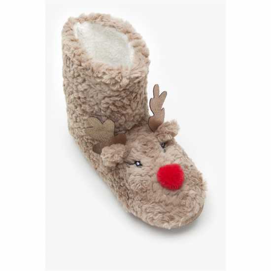 Christmas Reindeer Boot Slippers