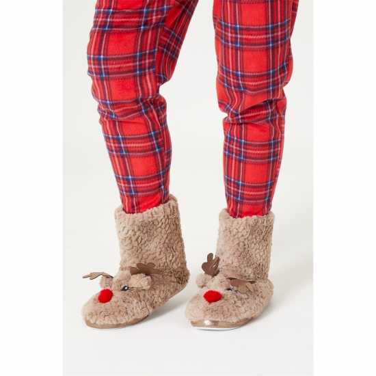 Christmas Reindeer Boot Slippers