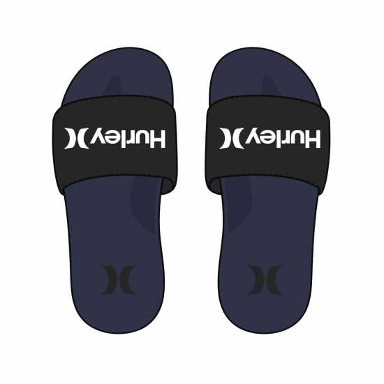 Мъжки Джапанки Hurley 1 Pack Sliders Mens Син/Черен Мъжки сандали и джапанки
