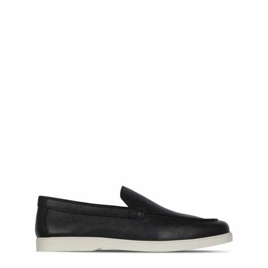 Fabric Leather Loafr Sn99 Black Мъжки обувки