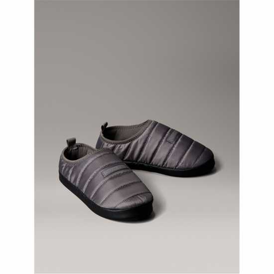 Calvin Klein Ck L Puffer Slipper Sn54 Granite Gry/Blk Calvin Klein Ck L Puffer Slipper Sn54 Granite Gry/Blk