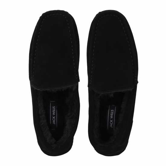 Jack Wills Moccasin Slippers Черно 