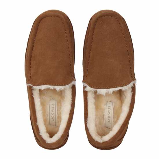 Чехли Jack Wills Moccasin Slippers Кафяво Jack Wills Moccasin Slippers Кафяво Чехли